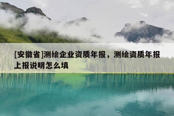 [安徽省]測繪企業(yè)資質(zhì)年報，測繪資質(zhì)年報上報說明怎么填